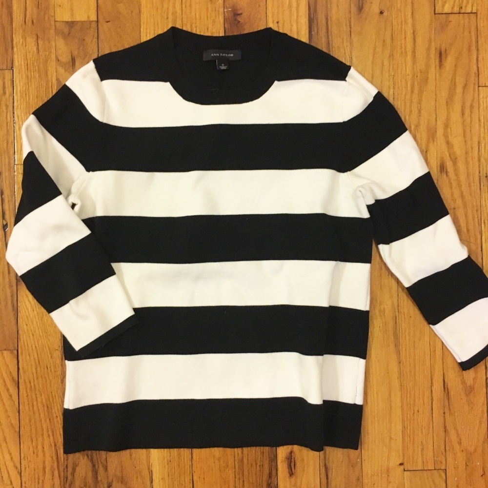 Ann Taylor Jacquard Stripe Sweater